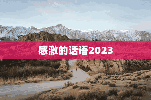 感激的话语2023